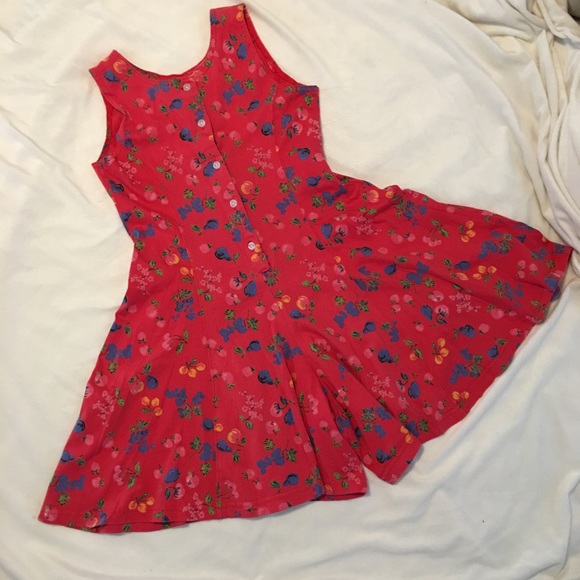 Vintage Dresses & Skirts - VTG 1990s GAP FLORAL AND FRUIT ROMPER
